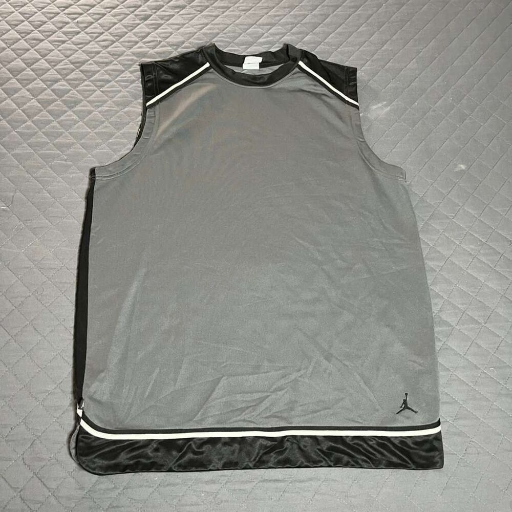 Nike Air Jordan 23 Sleeveless Basketball‎ Jersey Tank Top Gray/Black Men’s Large